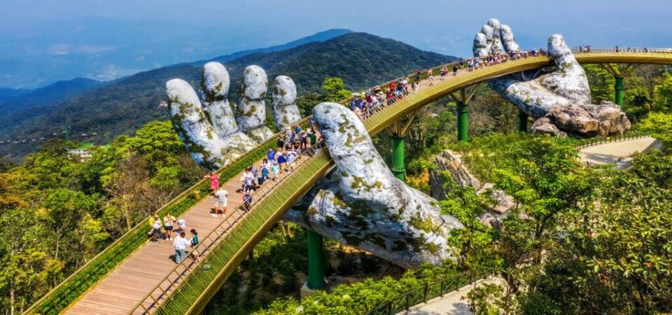 Golden Bridge - Ba Na Hills - Vietnam Muslim travel package 10 days