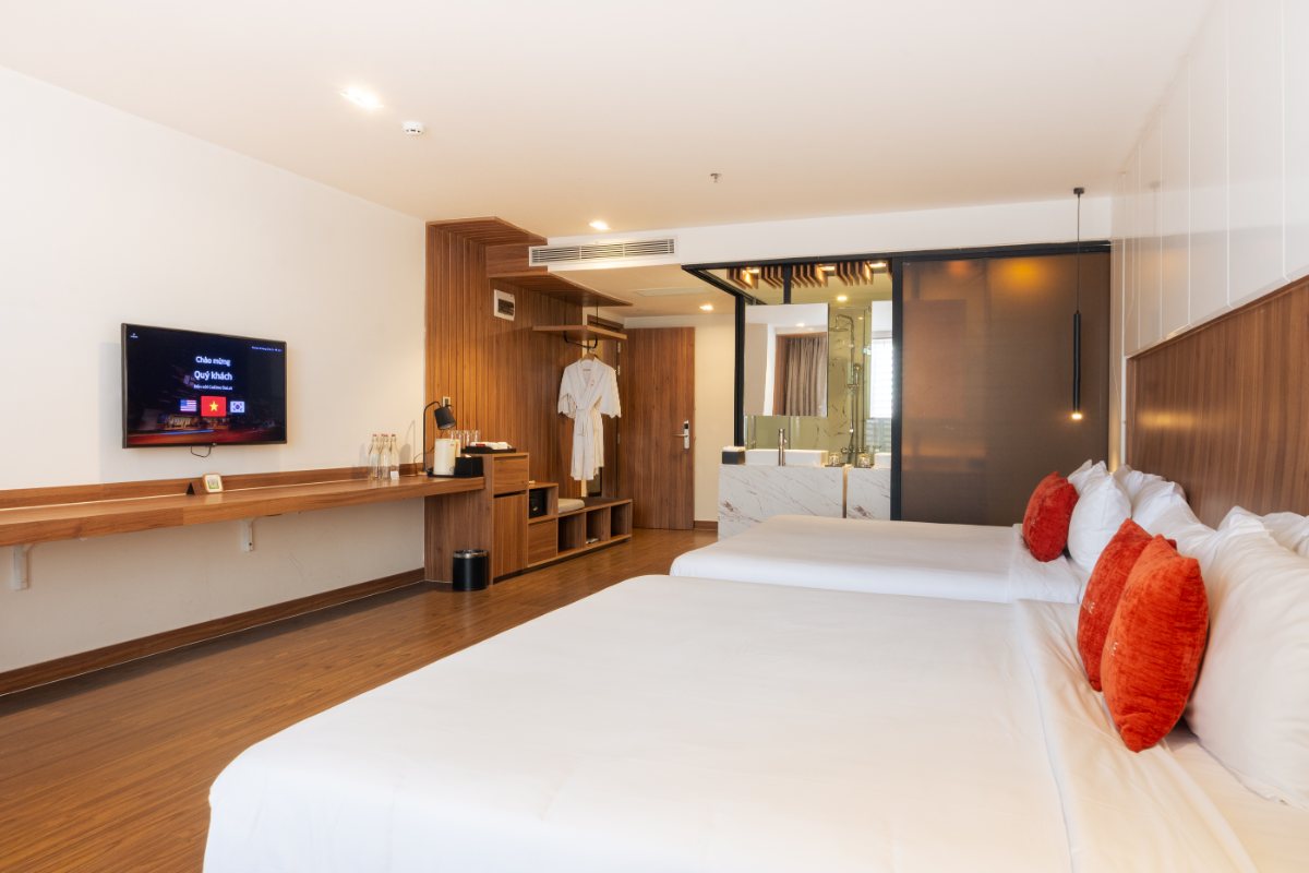 Deluxe Family room interior at Colline Dalat