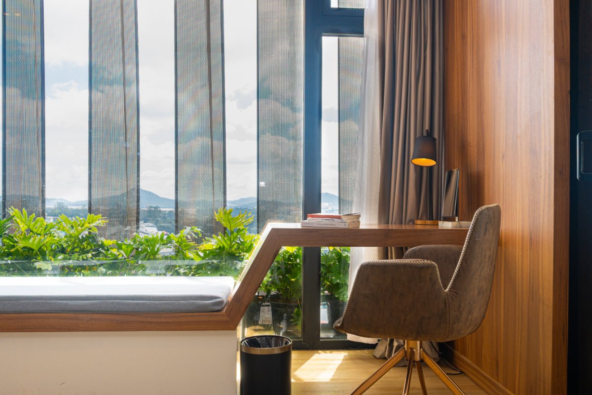 Living room of the Signature Suite at Colline Dalat