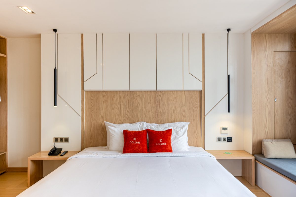 Studio room interior at Colline Dalat