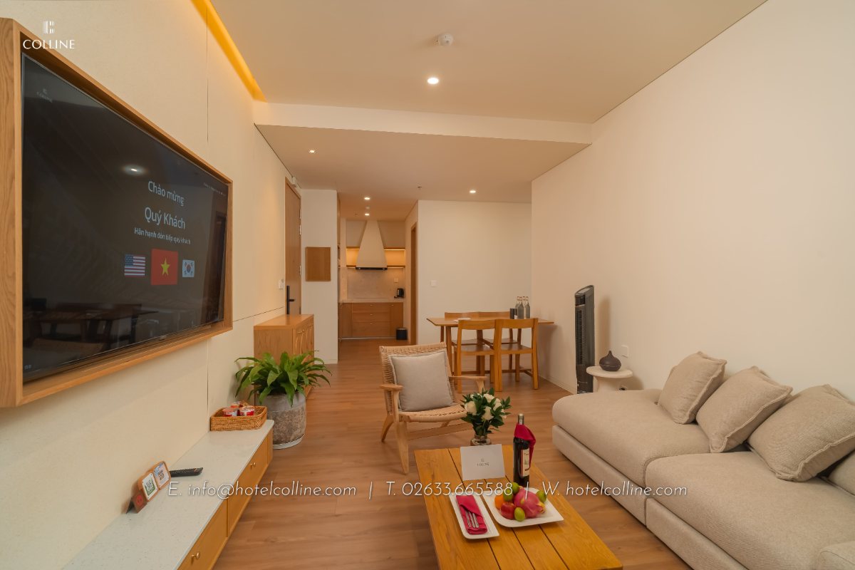 Suite living room at Colline Dalat