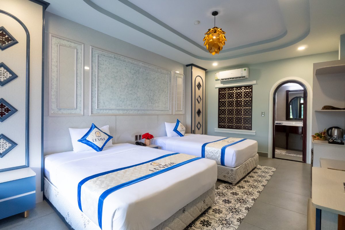 Deluxe Twin room interior at Le Viva Resort Mui Ne
