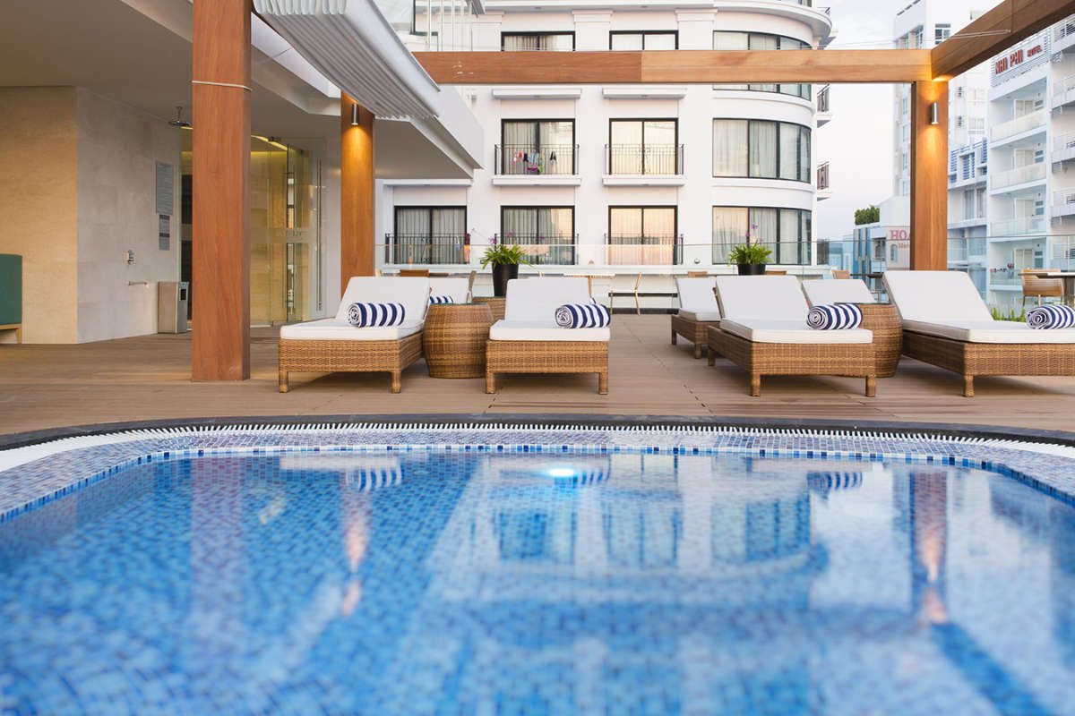 Swimming pool on the 4th floor of Liberty Central Nha Trang
