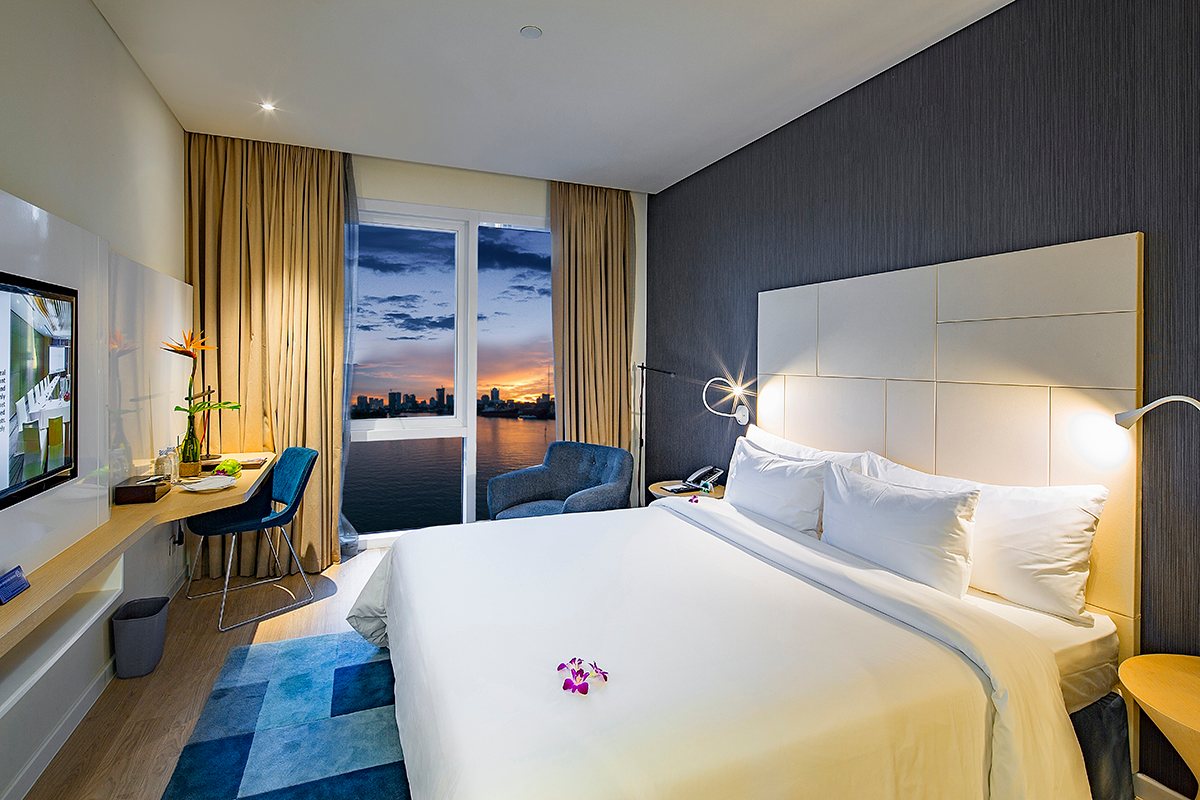 Deluxe room with window view at Liberty Central Saigon Riverside