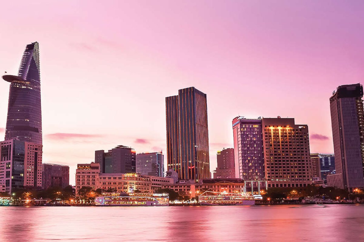 Liberty Central Saigon Riverside Hotel Saigon River skyline near Liberty Central Saigon Riverside