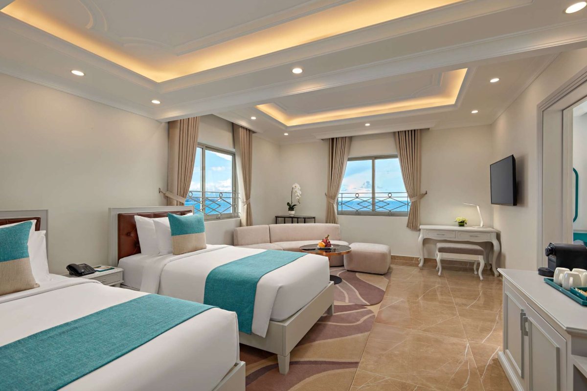 Beds in the Family Suite at Mercure Nha Trang Beach