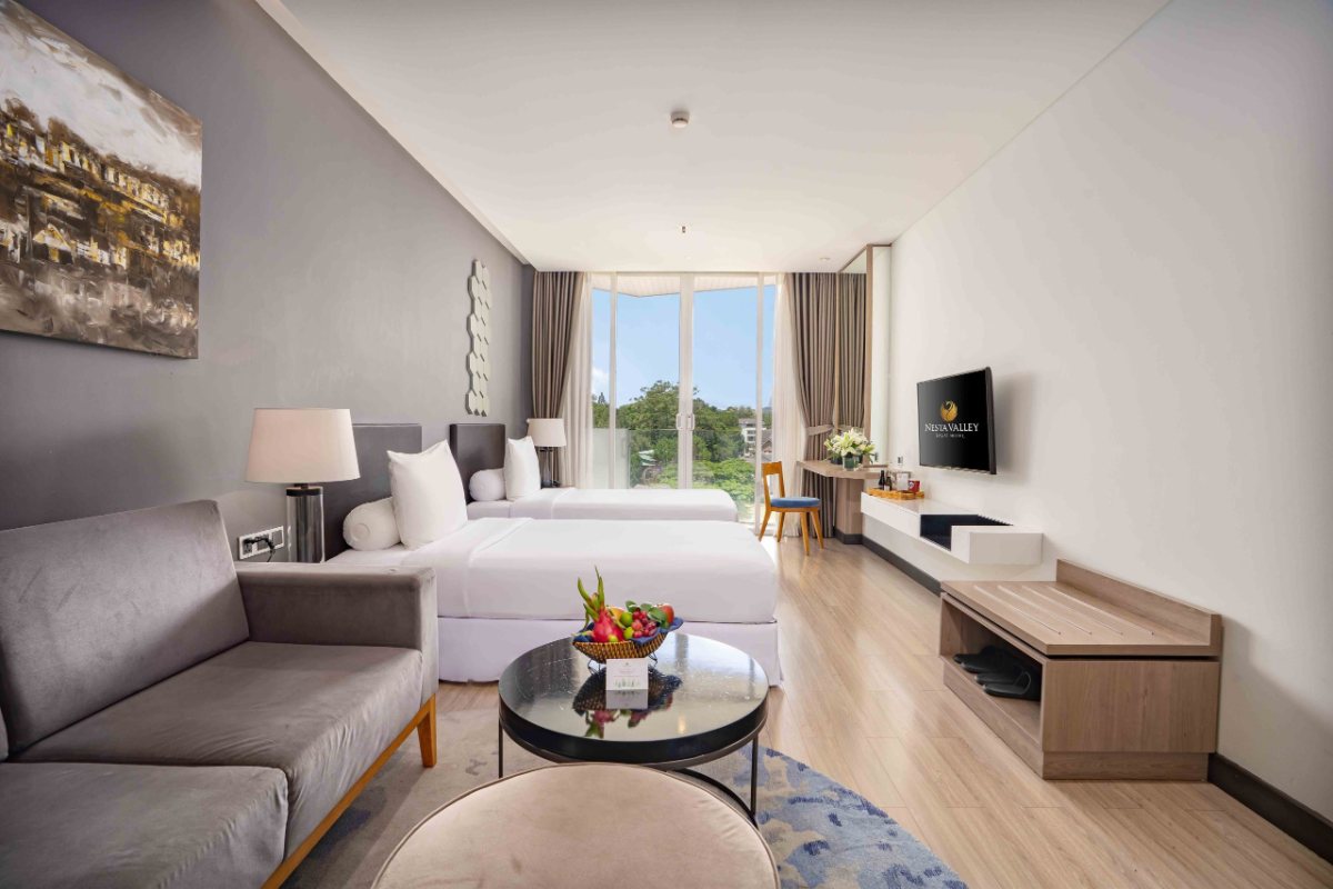 Deluxe room interior at Nesta Valley Dalat