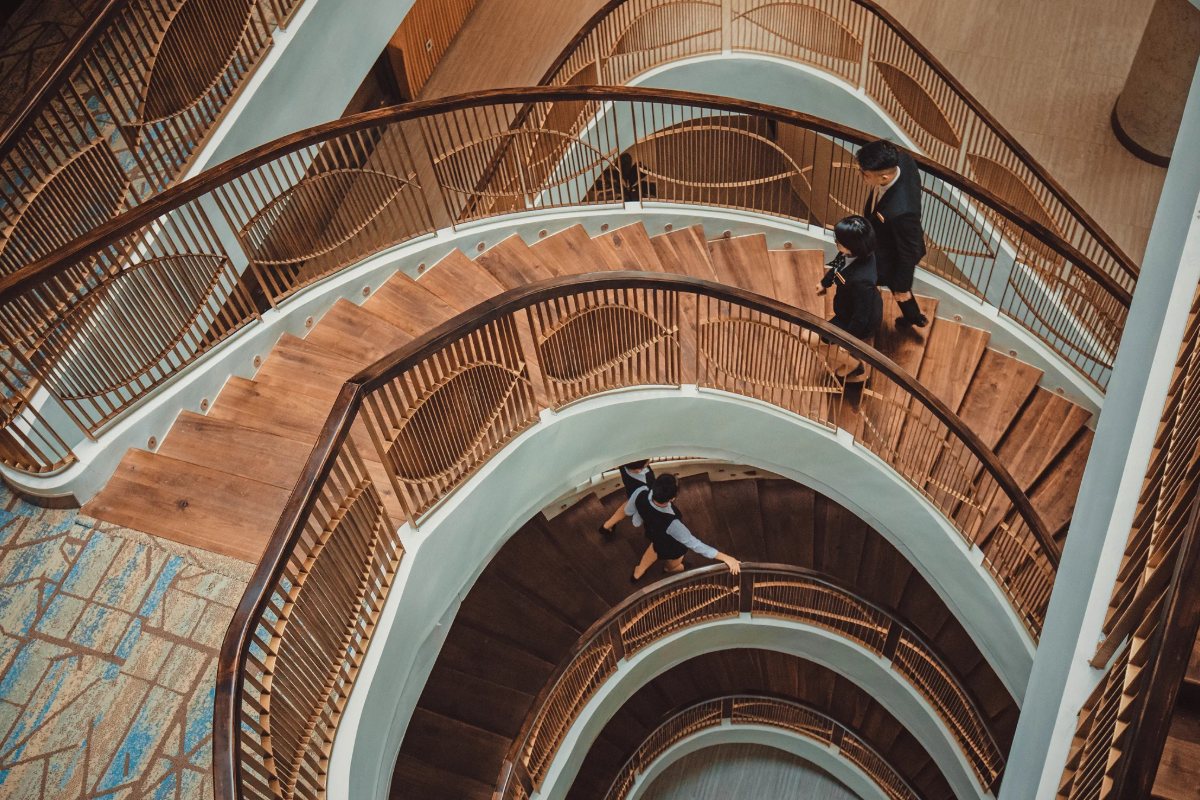 Spiral staircase at Nesta Valley Dalat