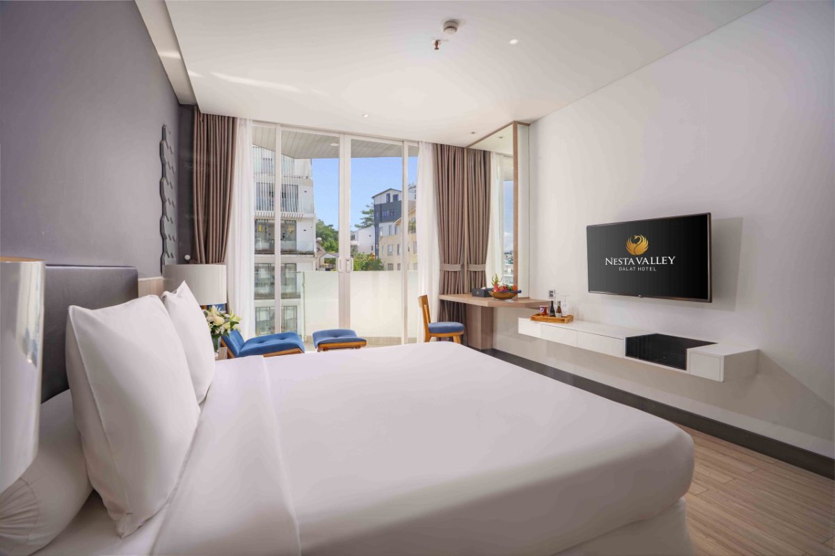 Superior room with window sofa at Nesta Valley Dalat