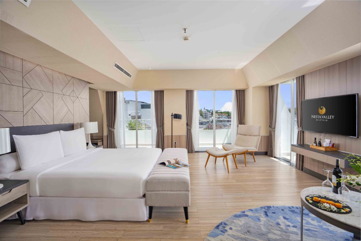Bedroom of the Valley Suite at Nesta Valley Dalat