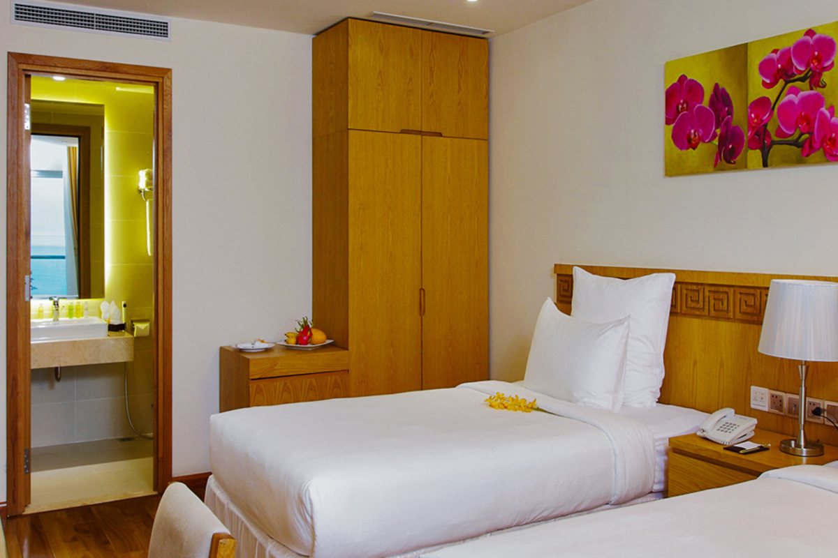 Bedroom of the Family Suite at Rosaka Nha Trang Hotel
