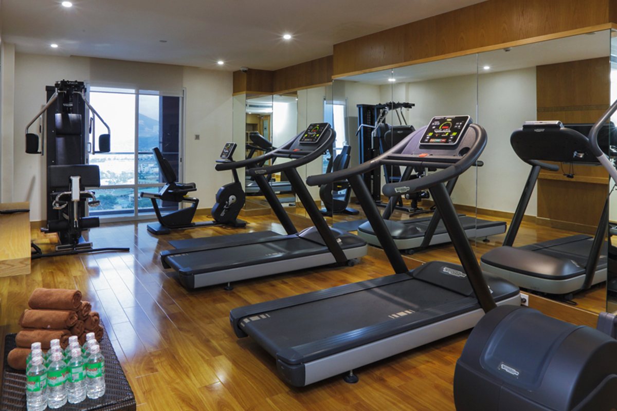 Gym on the 2nd floor of Rosaka Nha Trang Hotel