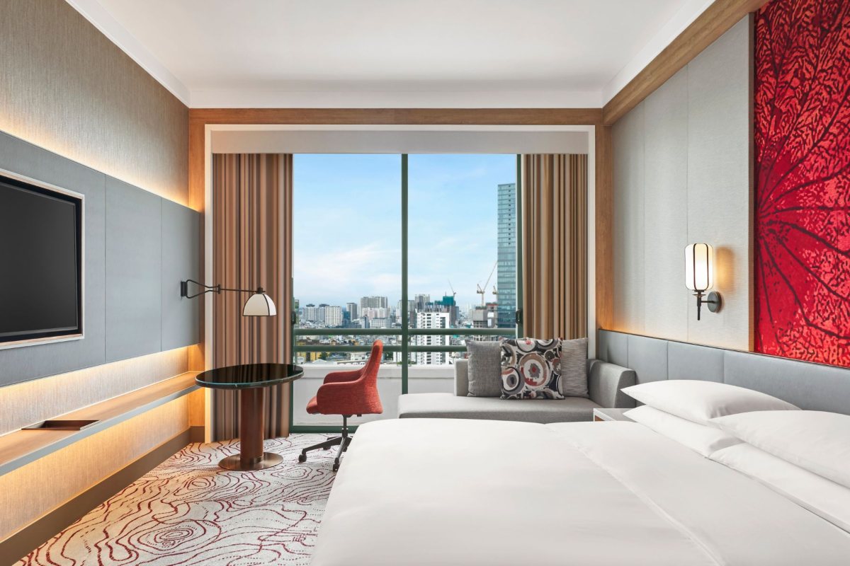 Deluxe King room with city view at Sheraton Saigon Grand Opera Hotel
