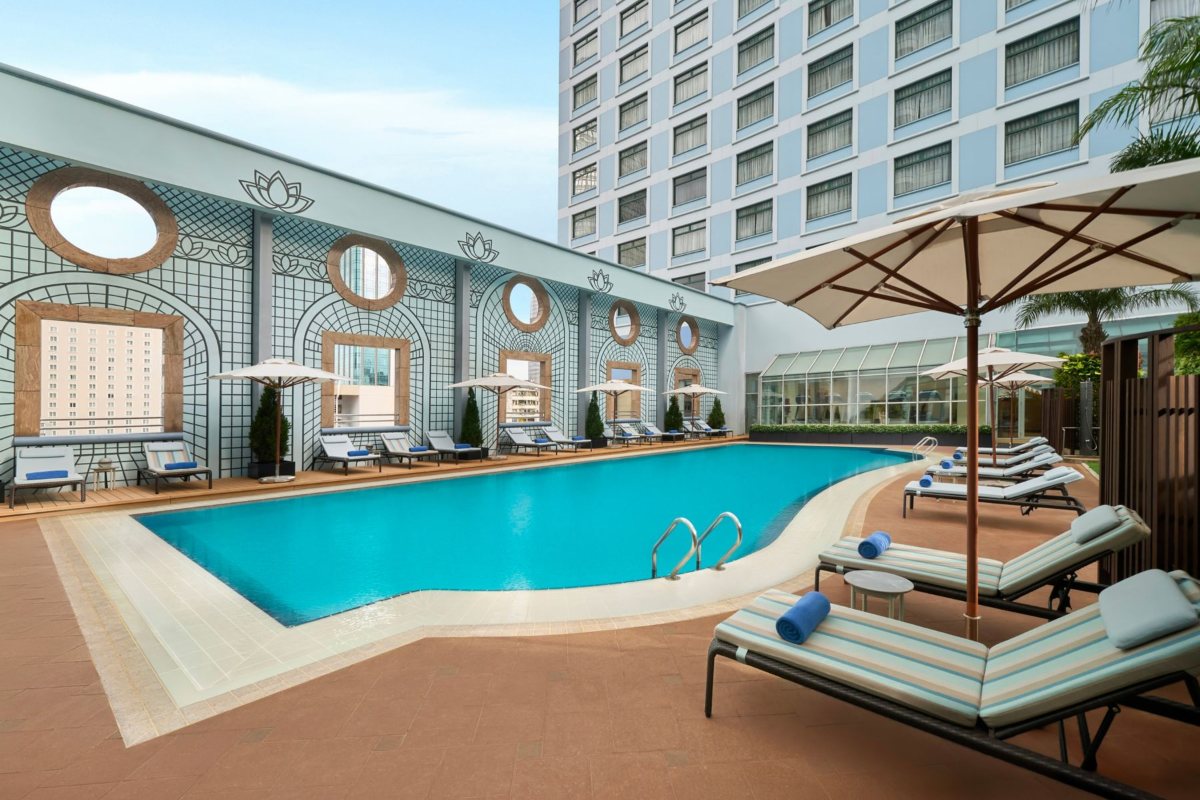 Outdoor pool at Sheraton Saigon Grand Opera Hotel