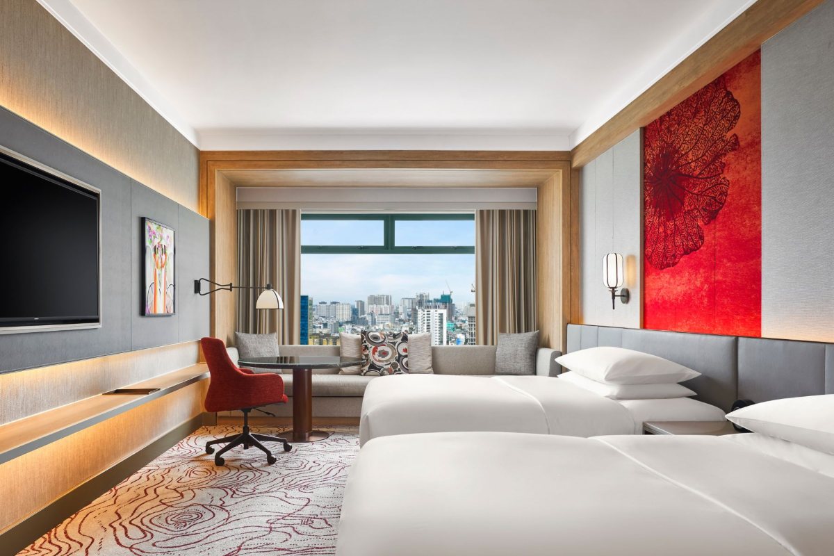 Studio with two double beds at Sheraton Saigon Grand Opera Hotel