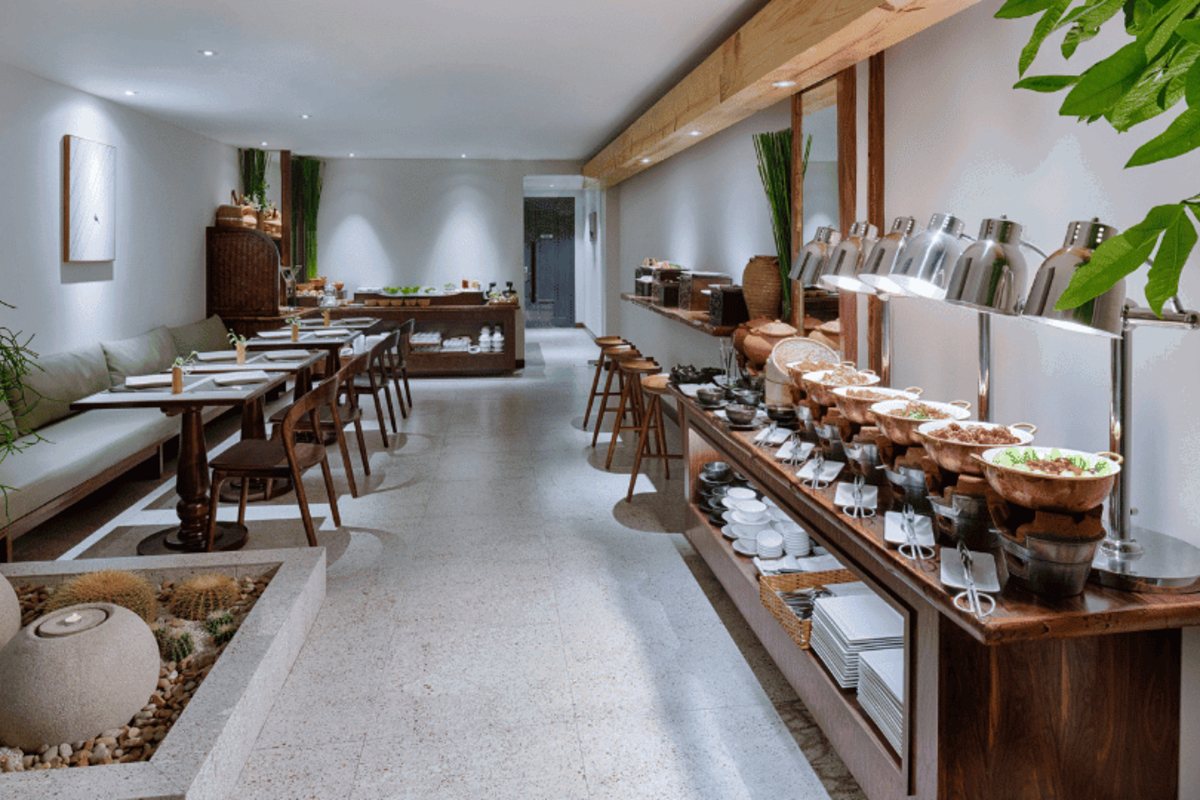 Breakfast buffet at Silverland Min Hotel