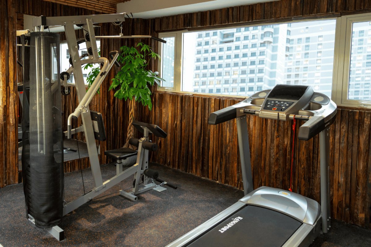 Rooftop fitness centre at Silverland Min Hotel